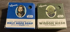 LOT OF 2 SOAP BARS. - Dr. Squatch STAR WARS Only Hope Soap & Wisdom Wash Soap **