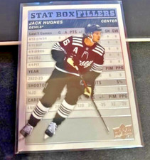 2023-24 Upper Deck Stat Box Fillers Jack Hughes #SB-14 New Jersey Devils 0193