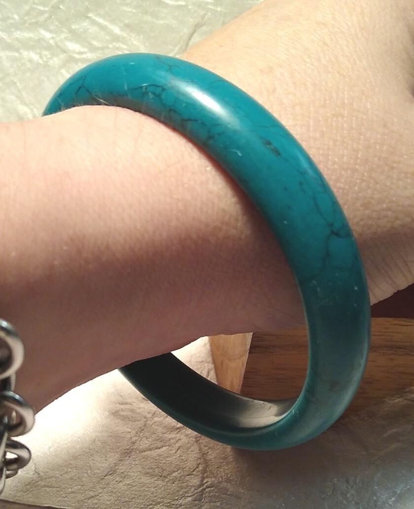 Solid DOLOMITE (Turquoise Color) Stone Bracelet, … - image 13