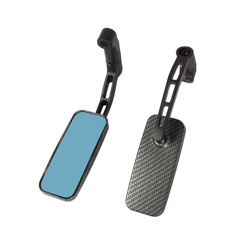 Universal Motorcycle Rectangle Rearview Mirrors Fit For Harley 8/10mm Handlebar - Picture 11 of 12