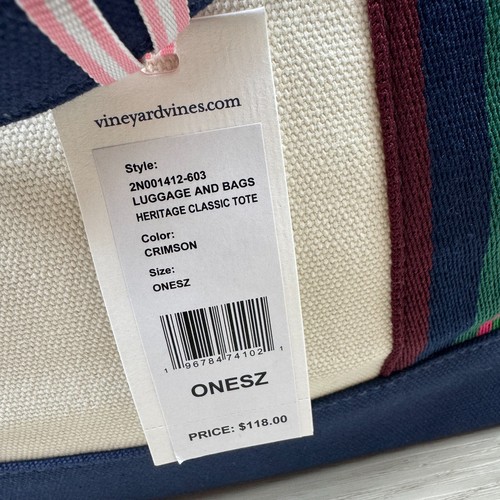 Vineyard Vines Heritage Classic Tote Bag One Size Crimson - Bild 3 von 6