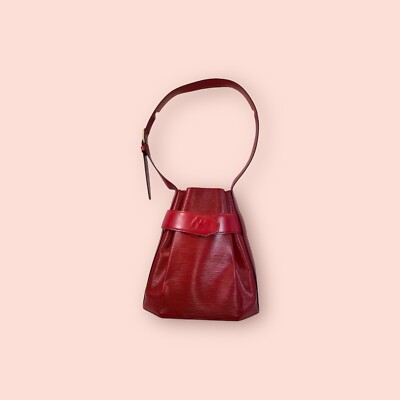LOUIS VUITTON Vintage Sac D'Epaule Epi Leather PM Castilian Red
