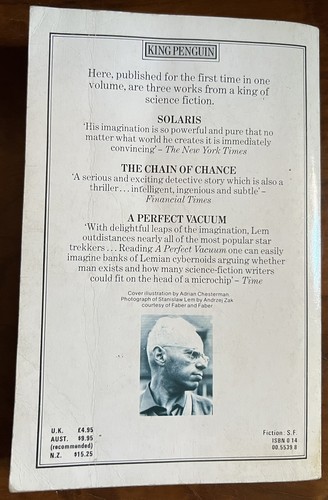 Stanislaw Lem: Solaris, Chain of Chance, Perfect Vacuum (1981), paperback, Good - Picture 2 of 8