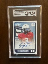 2021 RC Onyx Vintage College Shedeur Sanders Blue /400 signatures SGC 10/9.5
