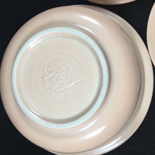 Fiesta Apricot 3 piece set Salad bowl dessert bowl small Side Plate place HLC - Picture 10 of 12