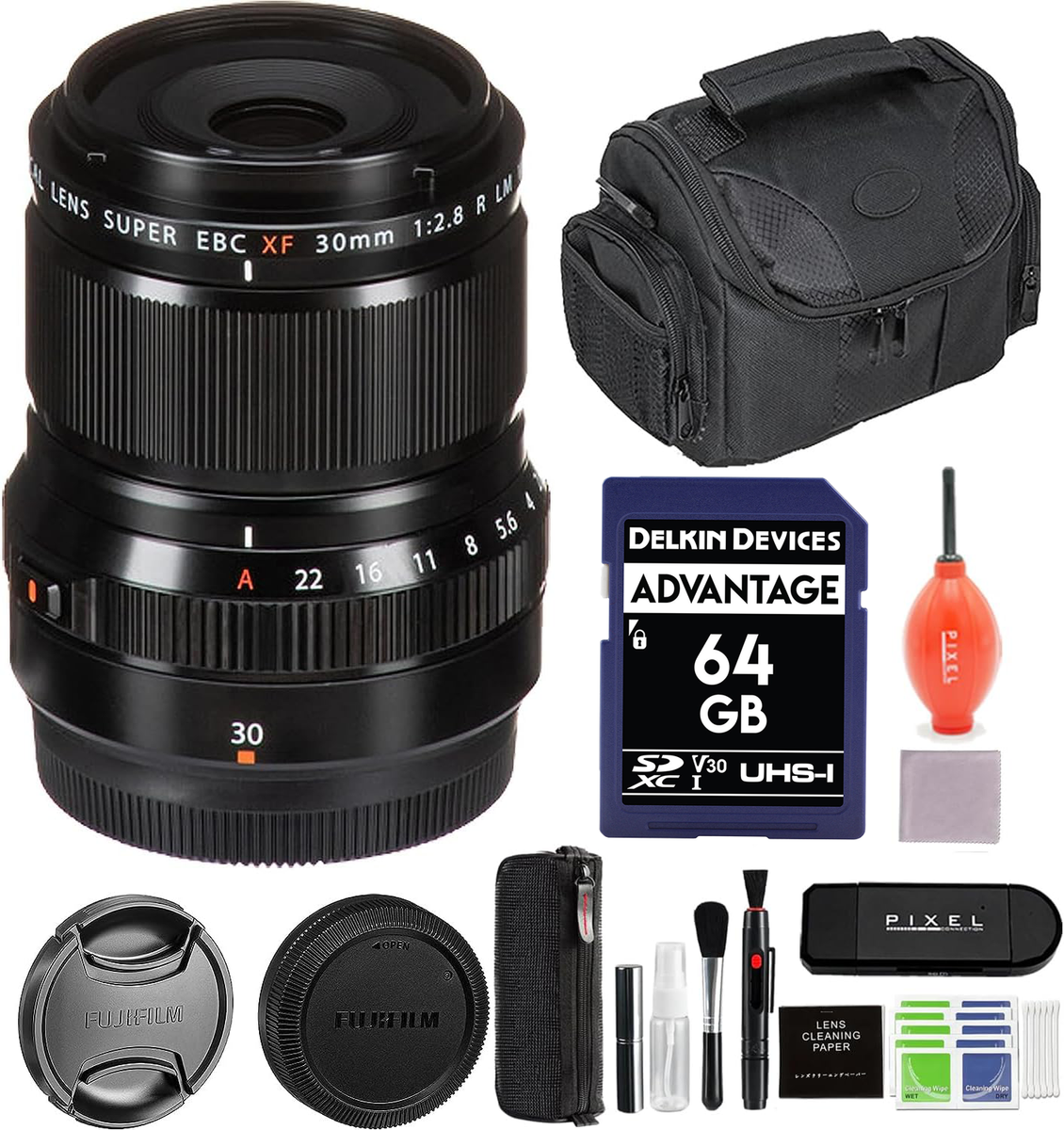 FUJIFILM XF 30mm f/2.8 R LM WR Macro Lens w/ Accessory FUJIFILM XF 30mm f/2.8 R LM WR Macro Lens w/ Accessory