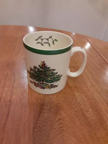 Vtg Spode Xmas Tree Tom& Jerry Mug 8oz S3324 K. 2 3/8"T