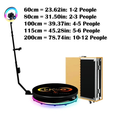 360 Photo Booth Video Booth (Fits 1-12 People)