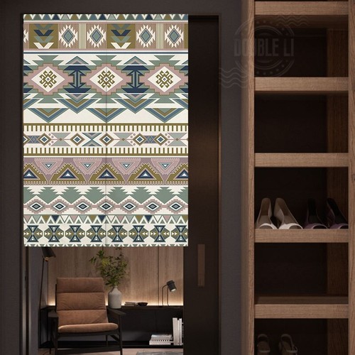 JAPANESE Noren Bohemian drapery Doorway Drapes Decor Tapestry Door Curtain Panel - Picture 9 of 36