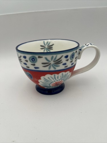NWOT Potter’s Studio Unique Floral Pedestal Mug, 16-ounce FOOTED COFFEE TEA - Picture 3 of 7
