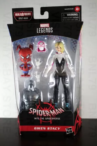 GWEN STACY GHOST SPIDER Marvel Legends 2020 Spiderman Spider-Verse STILT-MAN BAF