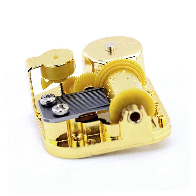 Gold Alloy Musical Movement Wind Up With 50 Tunes Option For DIY Music