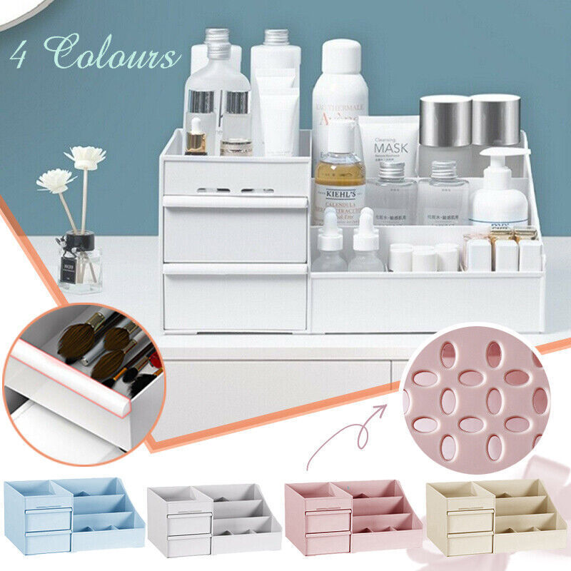 Makeup Organizer Storage Box Cosmetic Skincare Holder Case with Drawers Bathroom