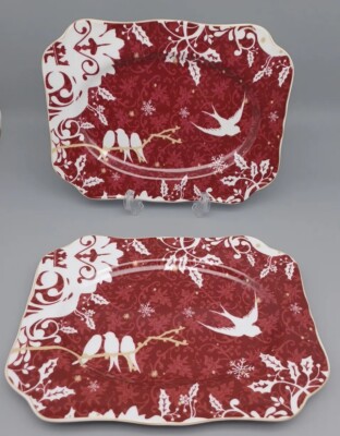 Rosanna Winter Wonderland Sweets Tray #94410 With Swallows 10.25''x7.5'' 