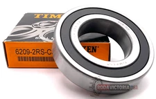 TIMKEN 6209 2RS C3 Deep Groove Ball Bearing, Rubber Sealed 45x85x19 mm