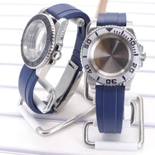 40mm Watch Case+Rubber Strap Sapphire Glass For Seiko nh35 nh38 Eta2824Movement