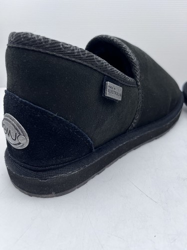 EMU Slippers Ashford Sheepskin Full Foot Size US 9 Womens US 8 Men’s Black - Picture 10 of 12