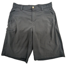 Columbia PFG Shorts Mens 32W 10" Black Permit Fishing Logo Omni-Shield
