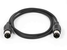 20ft MIDI Cable with 5 Pin RoHS Compliant DIN Plugs - Black 8535