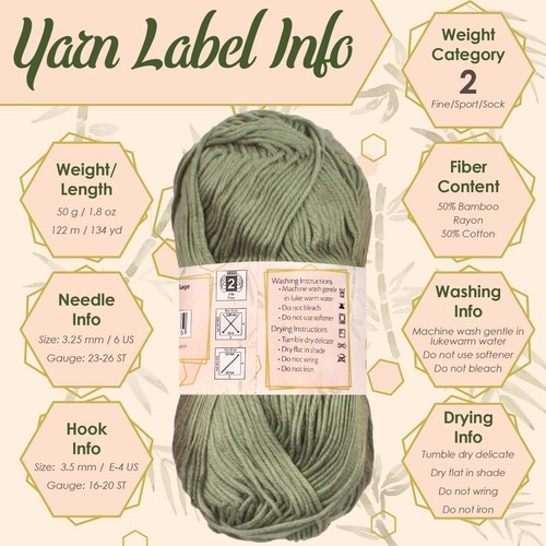 JubileeYarn Bamboo Cotton Sport Yarn - Picture 4 of 72