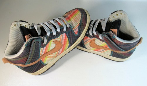 nike dunk high plaid