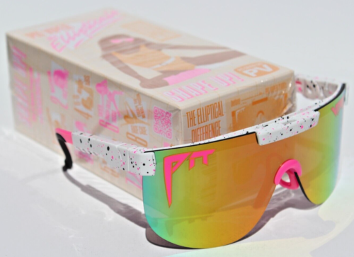 Gafas de sol PIT VIPER The High Tai'd Ellipticals blancas escudo multi/naranja NUEVAS - Imagen 6 de 6