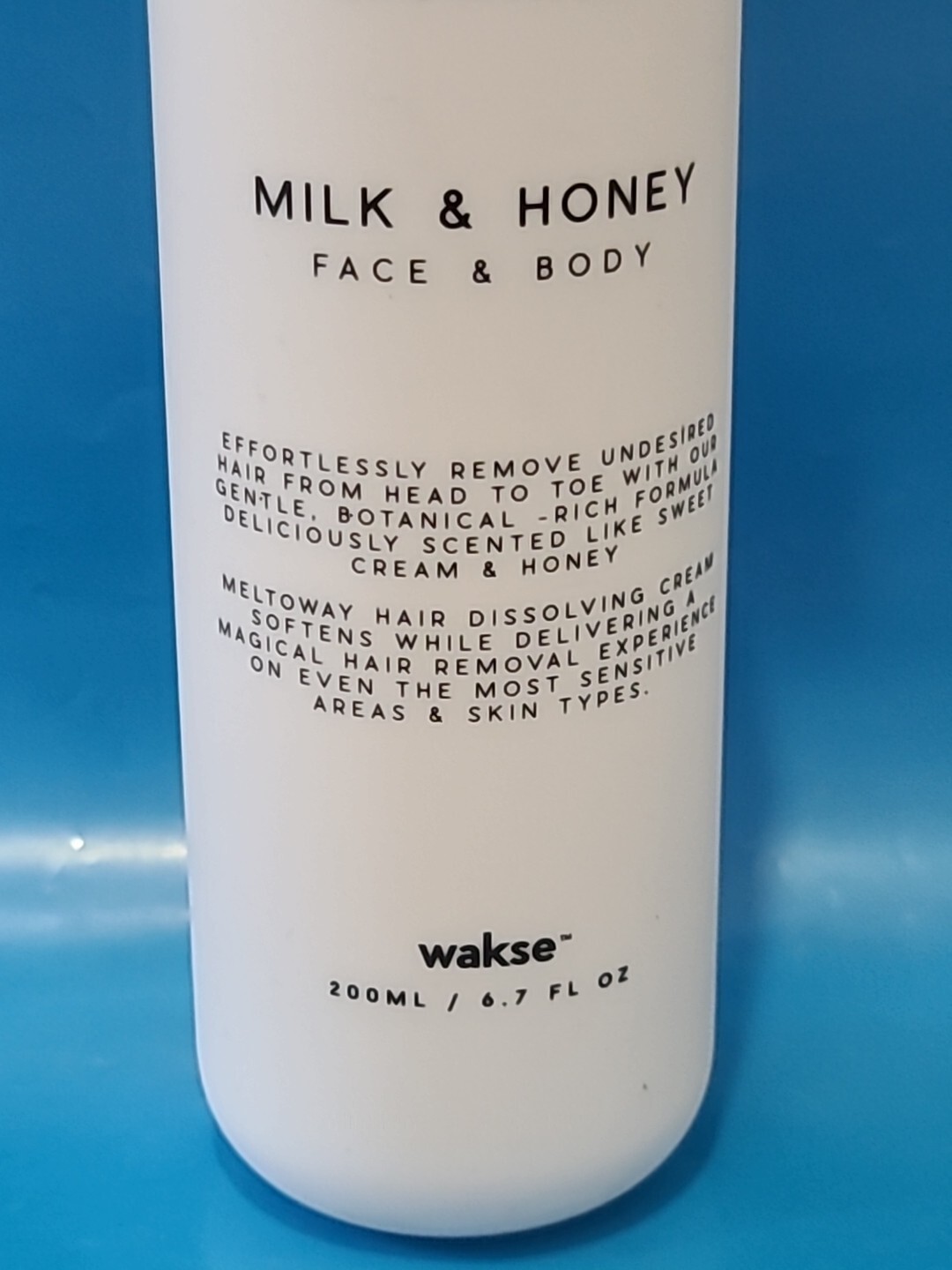 6.7oz Meltoway Hair Dissolving Cream MILK & HONEY•FACE & BODY Wakse hair remover