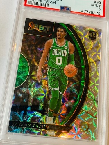 Jayson Tatum Rookie RC 2017 Select Scope Prizm PSA 9 insert #93 Celtics Pop 19 - Picture 3 of 4