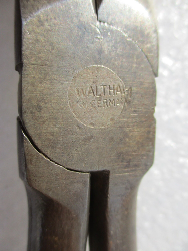 WALTHAM 7" GERMAN DIAGONAL WIRE CUTTERS, WALTHAM CUTTERS DC MADE IN GERMANY - Picture 4 of 10