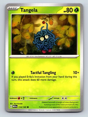 shiny tangela pokemon card Tangela HP 80 Tactful Tangling Attack Vine Pokémon Green Color