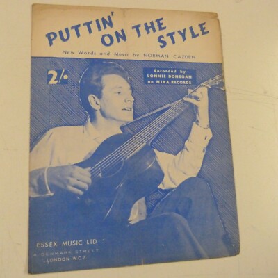 Liedblatt PUTTIN' ON THE STYLE, Lonnie Donegan, 1957