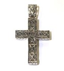 14k gold 13.17ct SI1 princess natural diamond cross pendant 26.7g Large big — photo 7