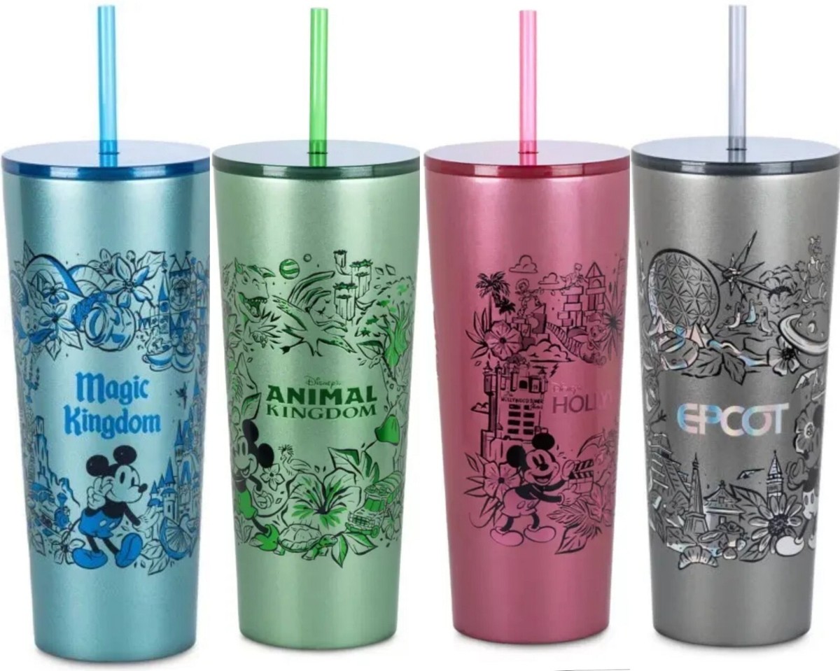 Disney Park Starbucks Stainless Steel Tumbler Cup 24 oz Kingdom