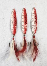 3 Trout Series Hex Milwaukee Minnow Spoon 3" Long Dressed Treble Hook Cast Troll