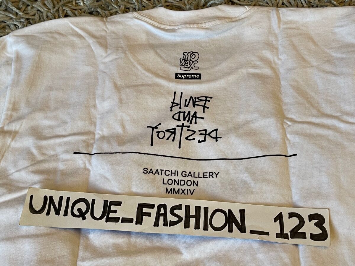 SUPREME MO WAX BOX LOGO TEE JAMES LAVELLE L LARGE T-SHIRT SUPREME MO WAX BOX LOGO TEE JAMES LAVELLE L LARGE T-SHIRT