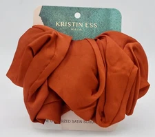 Kristin Ess Oversized Satin Scrunchie in Rush New