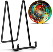 3 Pack 8 Inch Large Plate Stands for Display - Metal Square Wire Plate Holder 