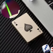 zippo unique card lighter butane UV light fun gift for men smoking accessories