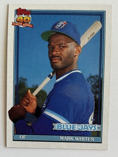 1991 Topps #588 Mark Whiten Hand Over Border ERR Error