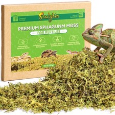 SCALYKIN Sphagnum Moss for Reptiles & Plants, 3.4 OZ Terrarium OZ, Green