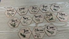 Wooden Baby Milestone Sign Monthly Progression unisex