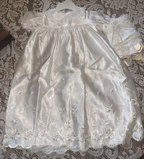 Long baby Christening Gown - Vintage Madonna Original Girl's 3 Pc Excellent