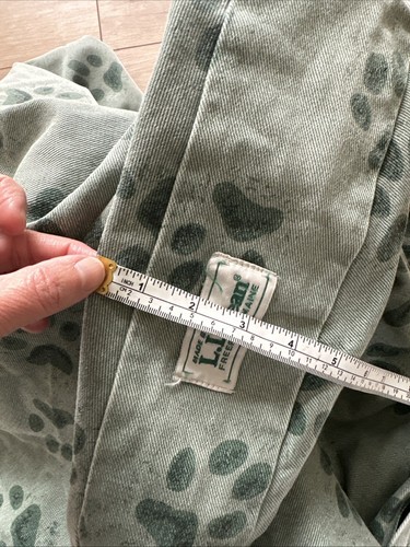 LL Bean Dog Bed Replacement Cover Vintage Green Dog Paws Size XL Made In USA - Picture 8 of 9