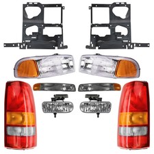 For Gmc Sierra 1500 Classic 07 Driver Passenger Side Replacement Headlights