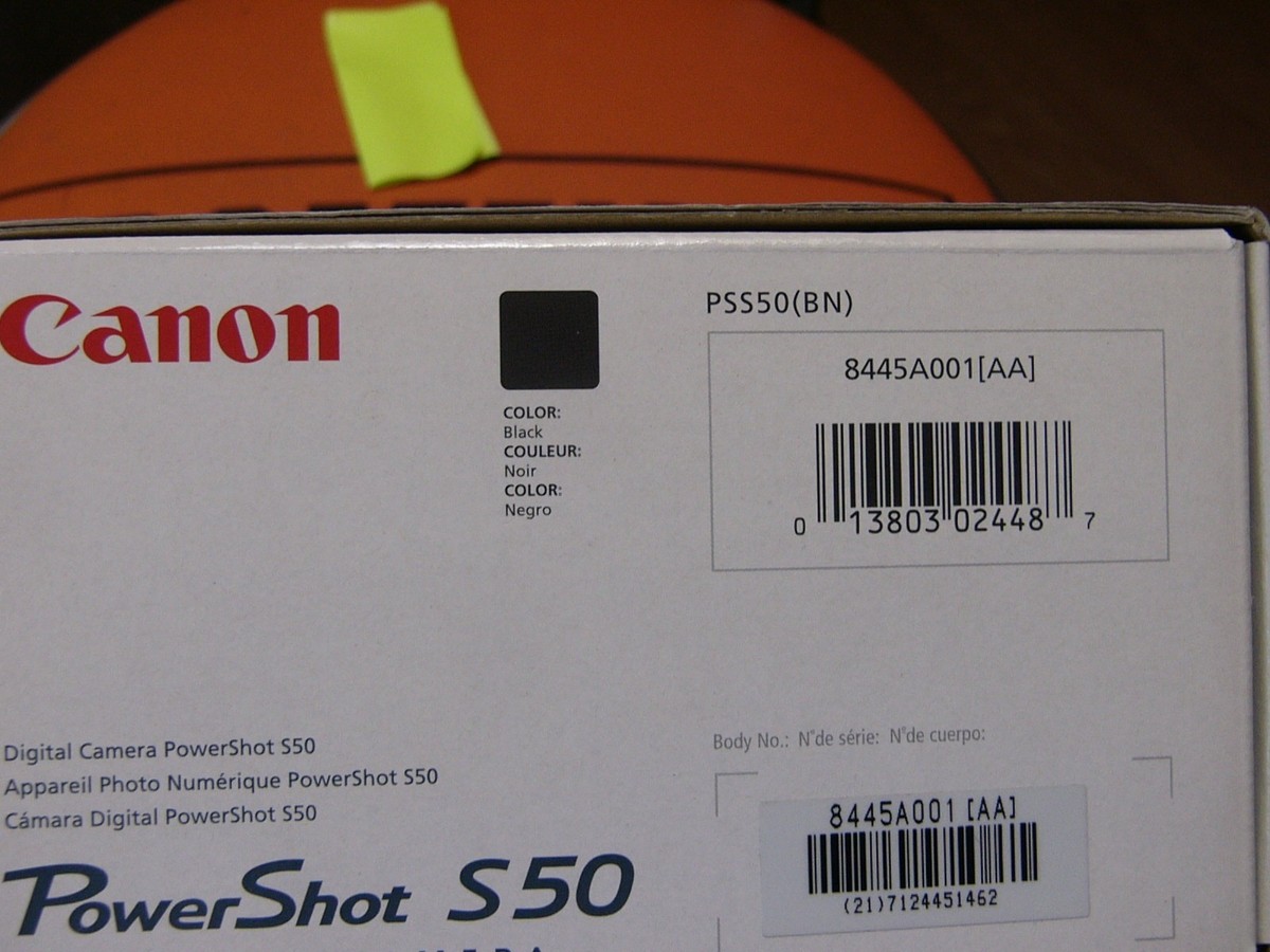 Canon PowerShot S50 5.0MP Digital Camera - Black for sale online