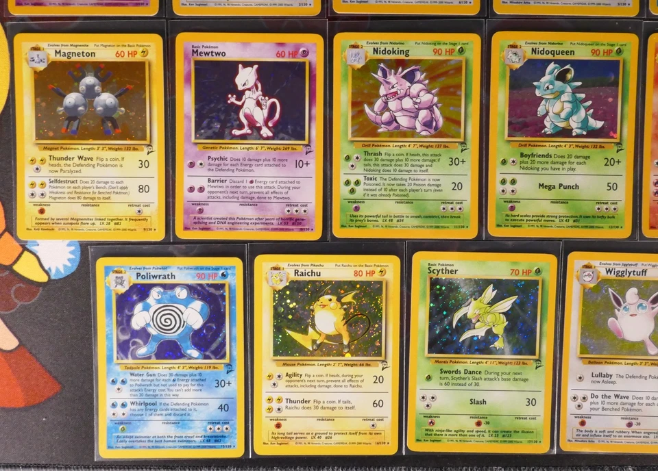 MP/HP (BASE-2/II) NEAR-COMPLETE Pokemon 17/20 HOLO-RARE Card Set 130 WOTC#1 - Image 4 of 4