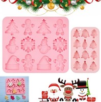 2 Stk Silikonform Weihnachten Schneeflocke Backform Weihnachtsbaum
