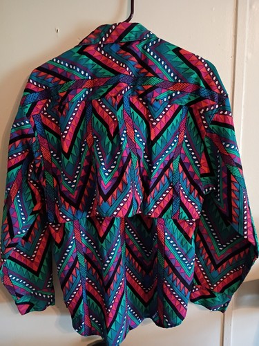'90s Wrangler Aztec Floral Women's Long Sleeve Western Shirt Vintage Size L - Bild 4 von 5