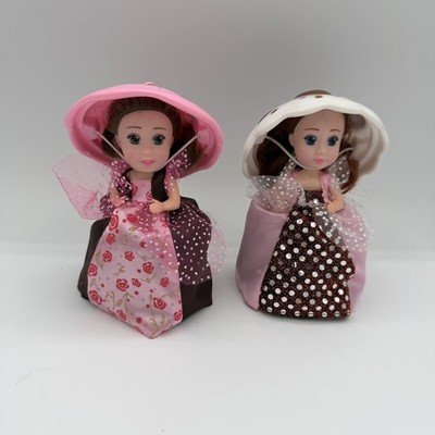 Lot of 2 Cupcake Surprise Dolls Haschel Toys 6  Transforming w/ Hats Complete