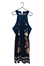 Emery Rose  summer dress navy elegant lightweight holiday evening XL